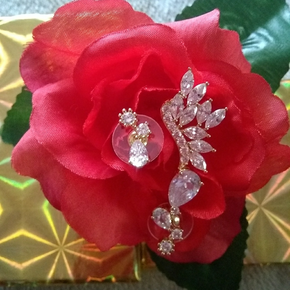 🌹CZ Stud & Ear Crawler🌹